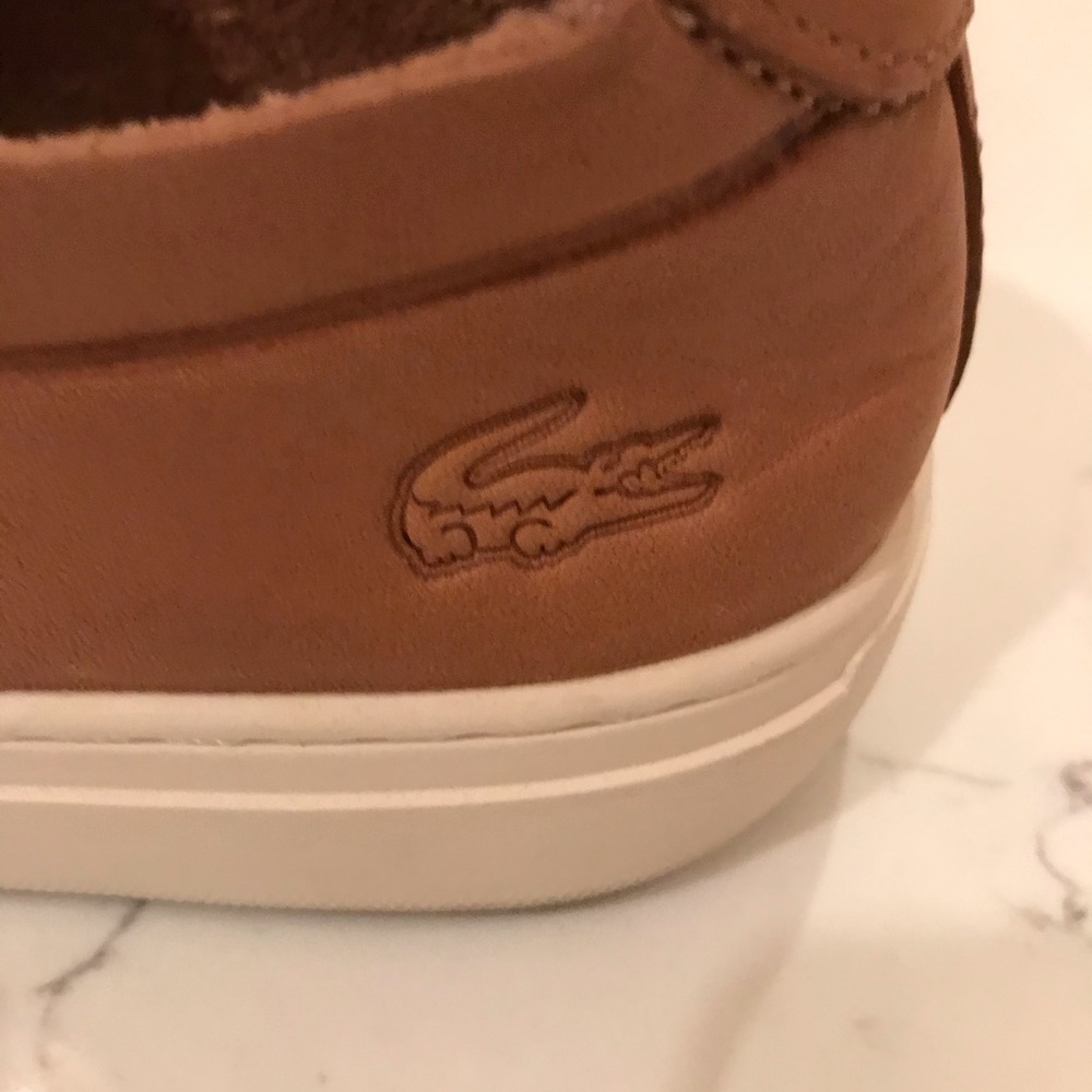 Lacoste Leather Sneakers- Size 10- Worn Once - Picture 2 of 6
